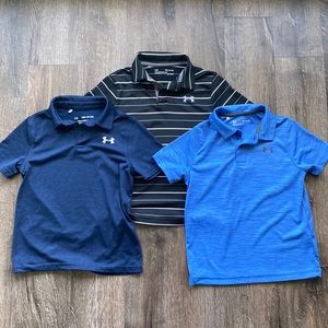 Boys Under Armor Performance Polos size small